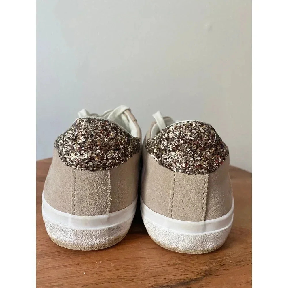 Madewell Shoes Women’s 8 Sidewalk Low Top Glitter Sneakers - Picture 3 of 9